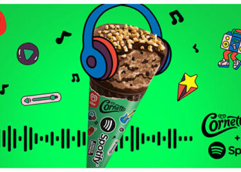 Spotify e Kibon anunciam parceria com um novo sabor de Cornetto