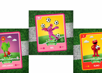 Vila Sésamo apresenta figurinhas de futebol digitais colecionáveis
