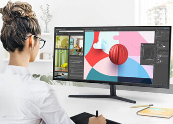 Monitor ViewFinity S5 da Samsung chega com tela de 34 polegadas