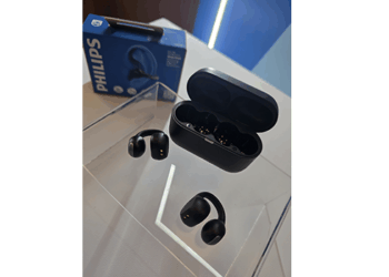 Fone Philips Ear Clip tem ajuste seguro para treinos e segurança na rua