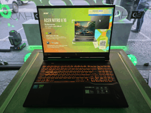 Acer Nitro V16 (R$ 12.000), equipado com a nova placa NVIDIA GeForce RTX 5050.