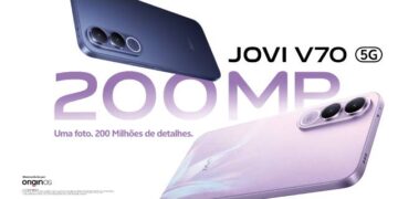 JOVI V70 5G destaca câmera de 200MP e bateria de 7000mAh