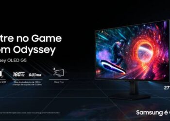 Samsung amplia linha gamer no Brasil com Odyssey OLED G5 27″